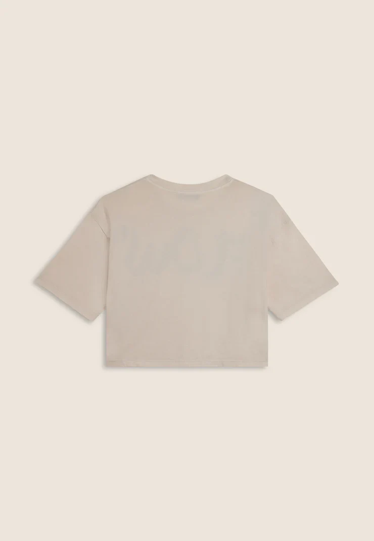 Women's cropped T-shirt - Flow White