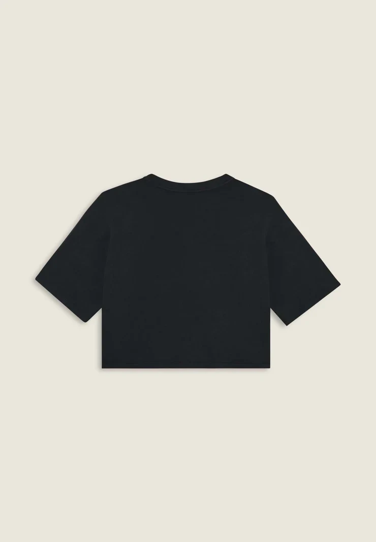 Women's cropped T-shirt - Flow Black