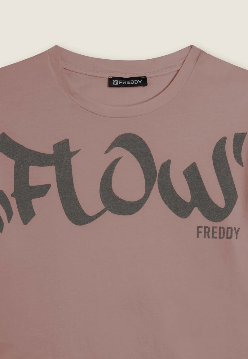 Women's cropped T-shirt - Flow Pink