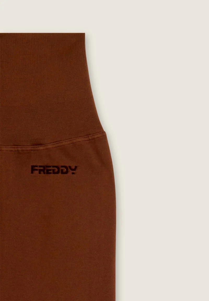 Seamless Push-Up High Waist Skinny 7/8 Leggings - Brandy Brown - Made in Italy