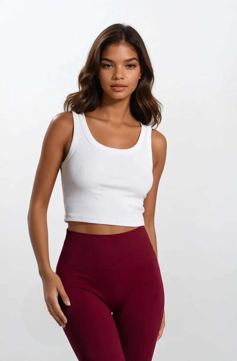 Seamless Push-Up High Waist Skinny 7/8 Leggings - Rumba Red - Made in Italy