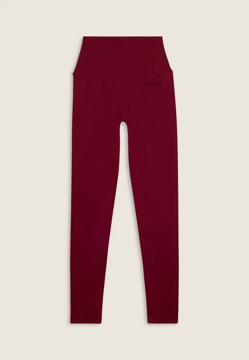 Seamless Push-Up High Waist Skinny 7/8 Leggings - Rumba Red - Made in Italy