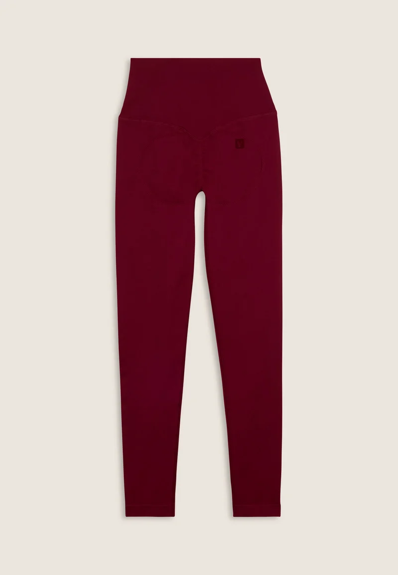 Seamless Push-Up High Waist Skinny 7/8 Leggings - Rumba Red - Made in Italy