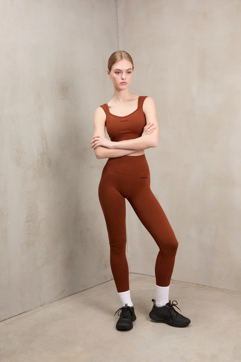 Seamless Sport Top - Brandy Brown