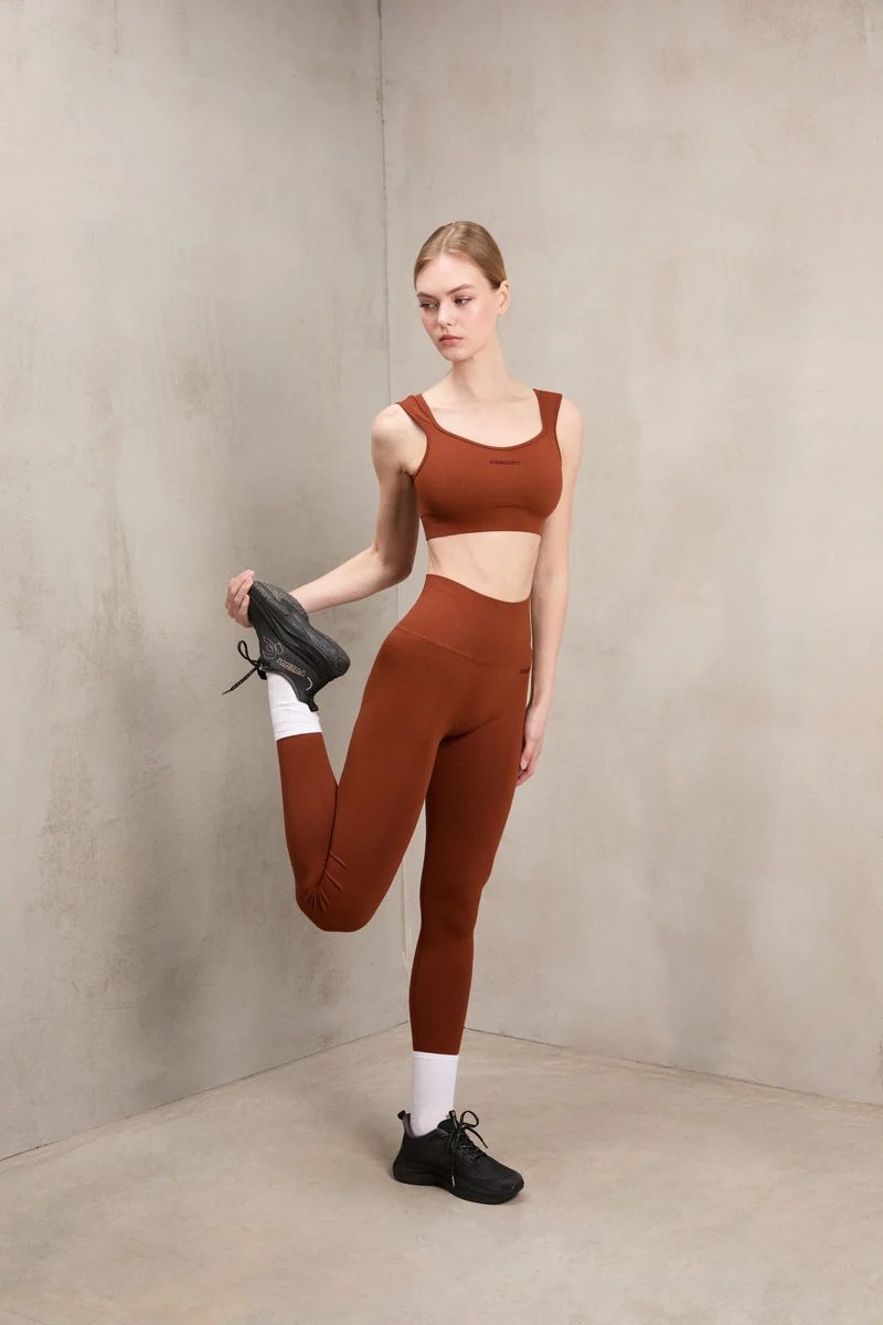 Seamless Sport Top - Brandy Brown