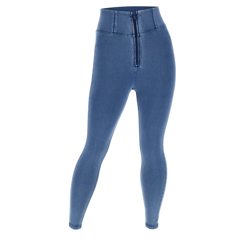 WR.UP Curvy Push-Up High Waist Skinny 7/8 Denim Jeans - Denim Light Blue - Blue Seam