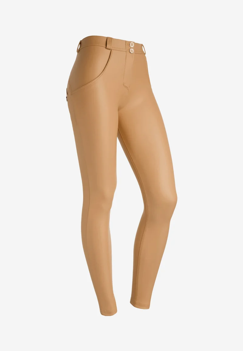 WR.UP Push-Up Regular Waist Skinny Vegan Leather Pant - Macaroon Brown