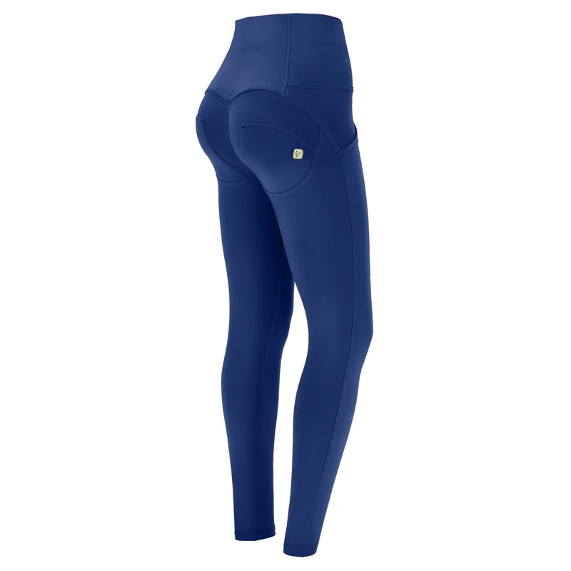 WR.UP Push-Up Button High Waist Skinny Pants - Total Eclipse Blue
