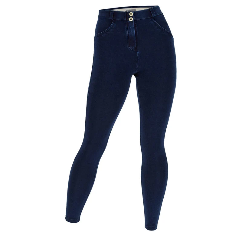 WR.UP Curvy Push-Up Regular Waist Skinny Denim Jeans - Denim Dark Blue - Blue Seam