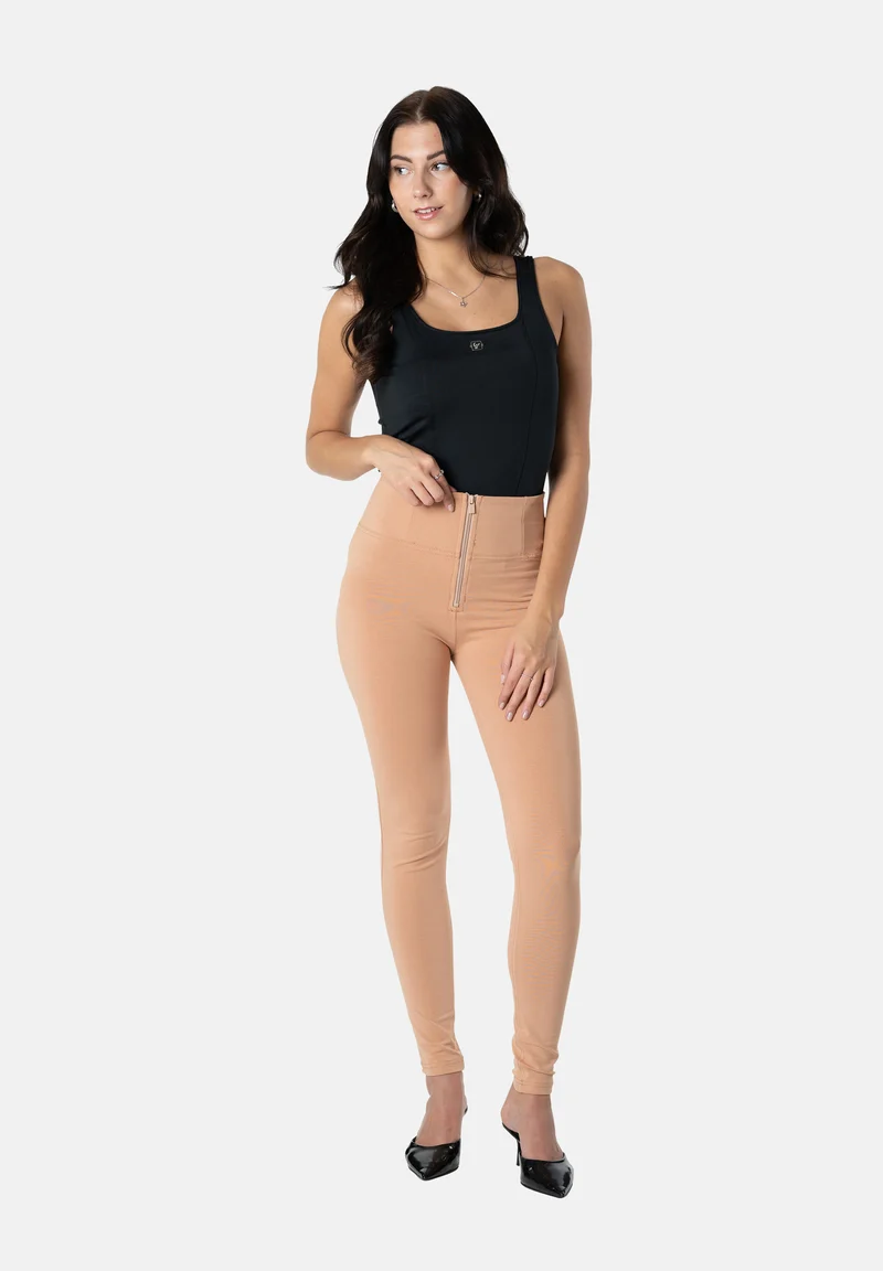 WR.UP Push-Up High Waist Skinny Pants - Macaroon Brown