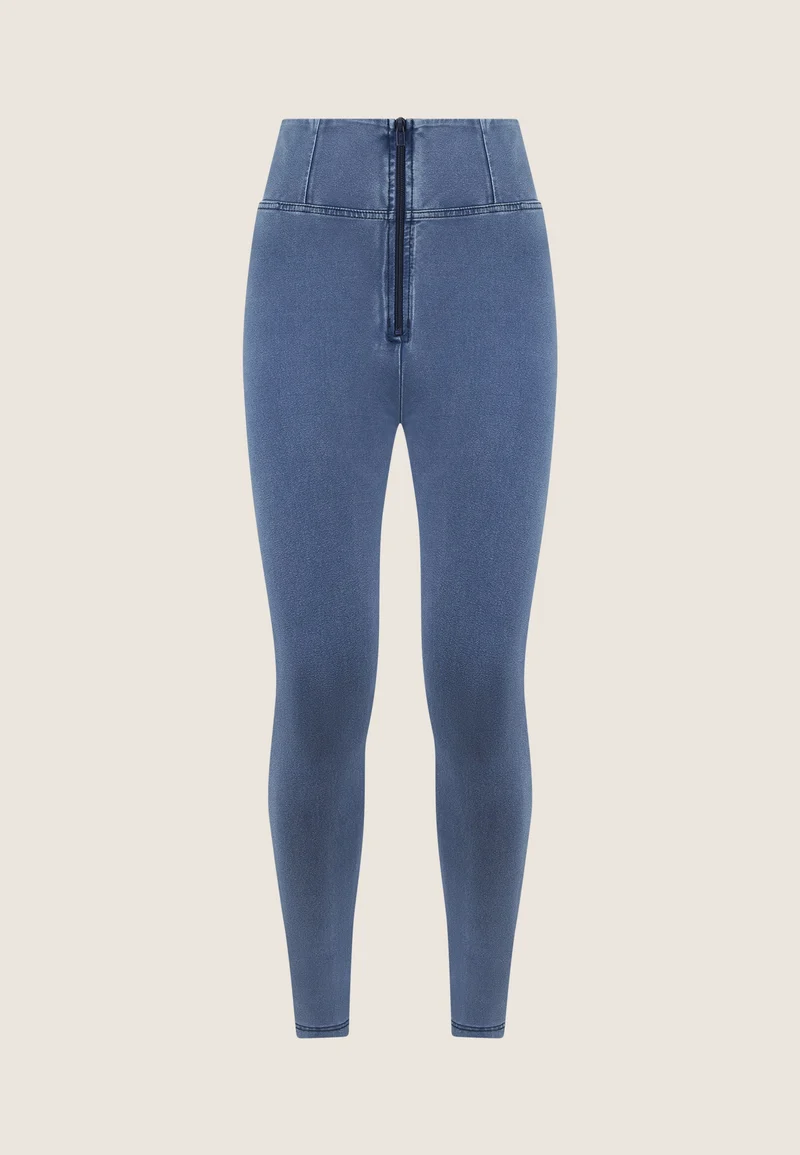 WR.UP Curvy Push-Up High Waist Skinny Denim Jeans - Denim Light Blue - Blue Seam