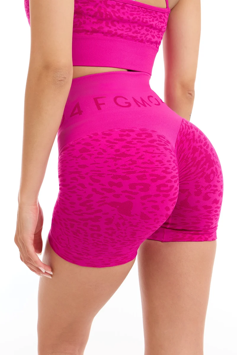Shorts Push Up Jungle Leopardo 2.0 Fuxia