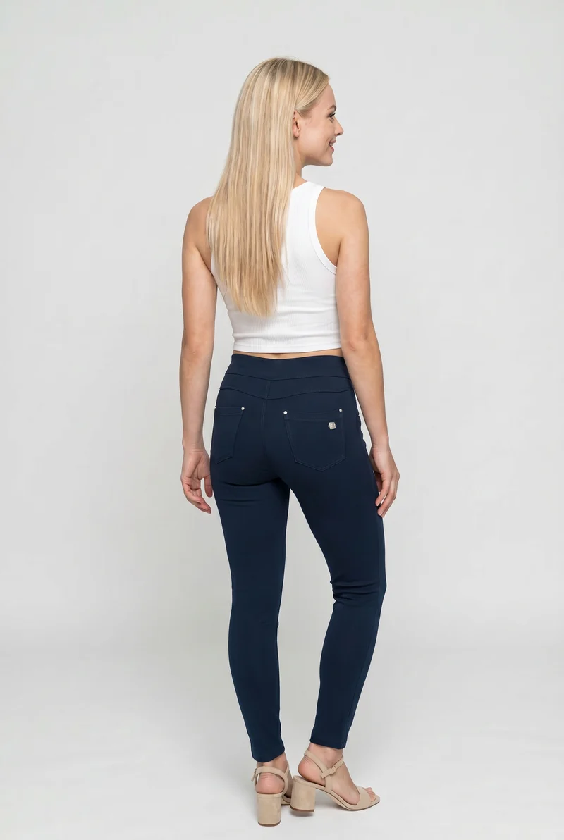 N.O.W. Yoga Mid Waist Skinny 7/8 Pants - Dark Sapphire