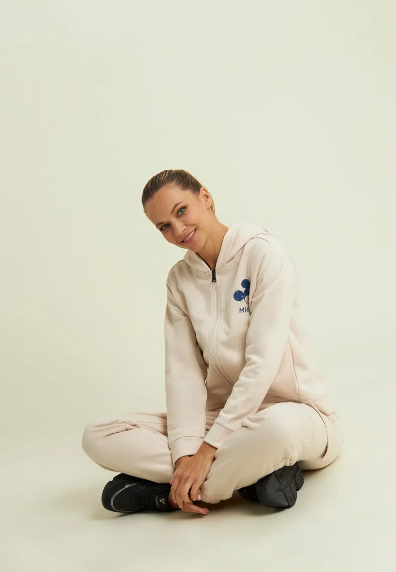 Women's zip hoodie with Mickey Mouse graphics