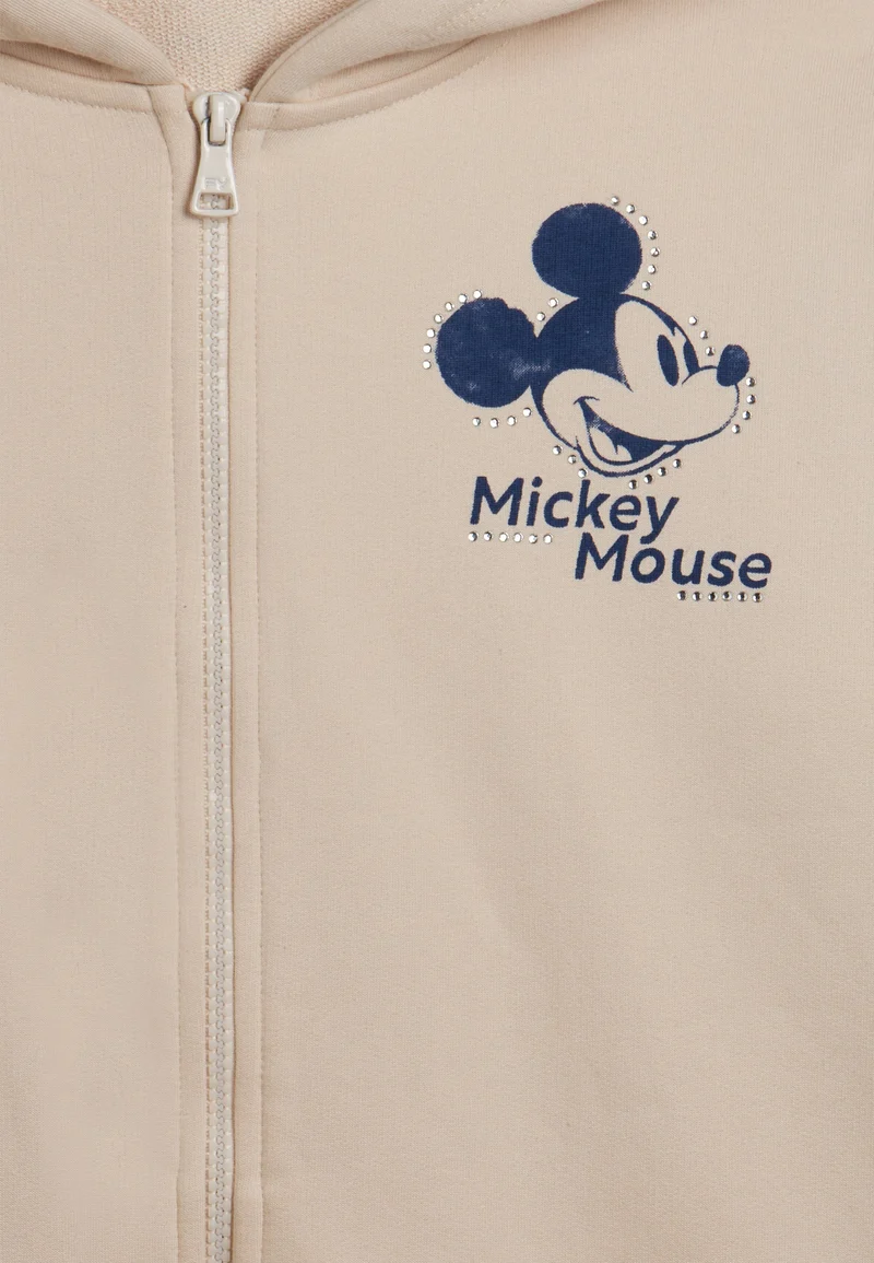 Women's zip hoodie with Mickey Mouse graphics