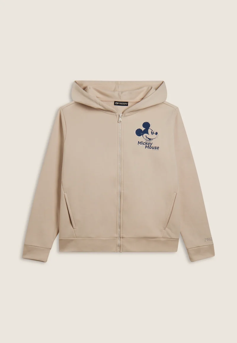 Women's zip hoodie with Mickey Mouse graphics