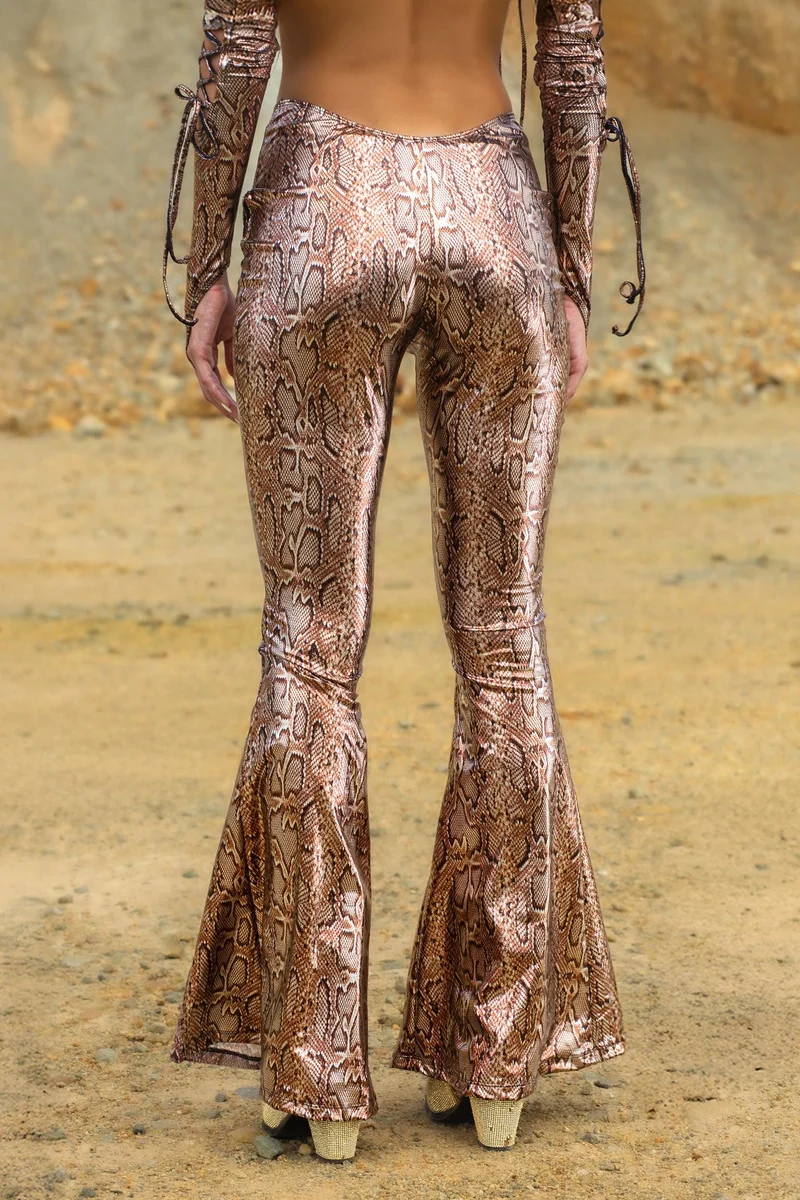 Slave 4 U Lace Up One Shoulder Top and Pants Set