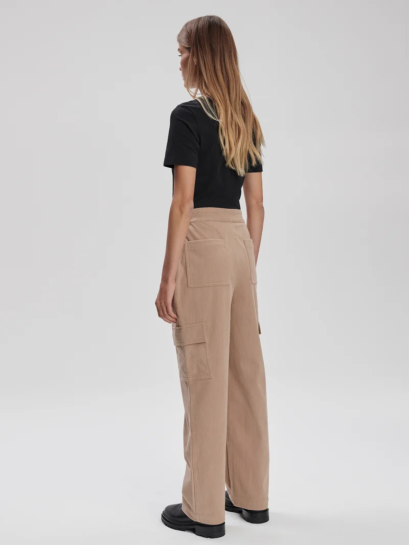Plush Cord Straight Cargo Trouser Regular