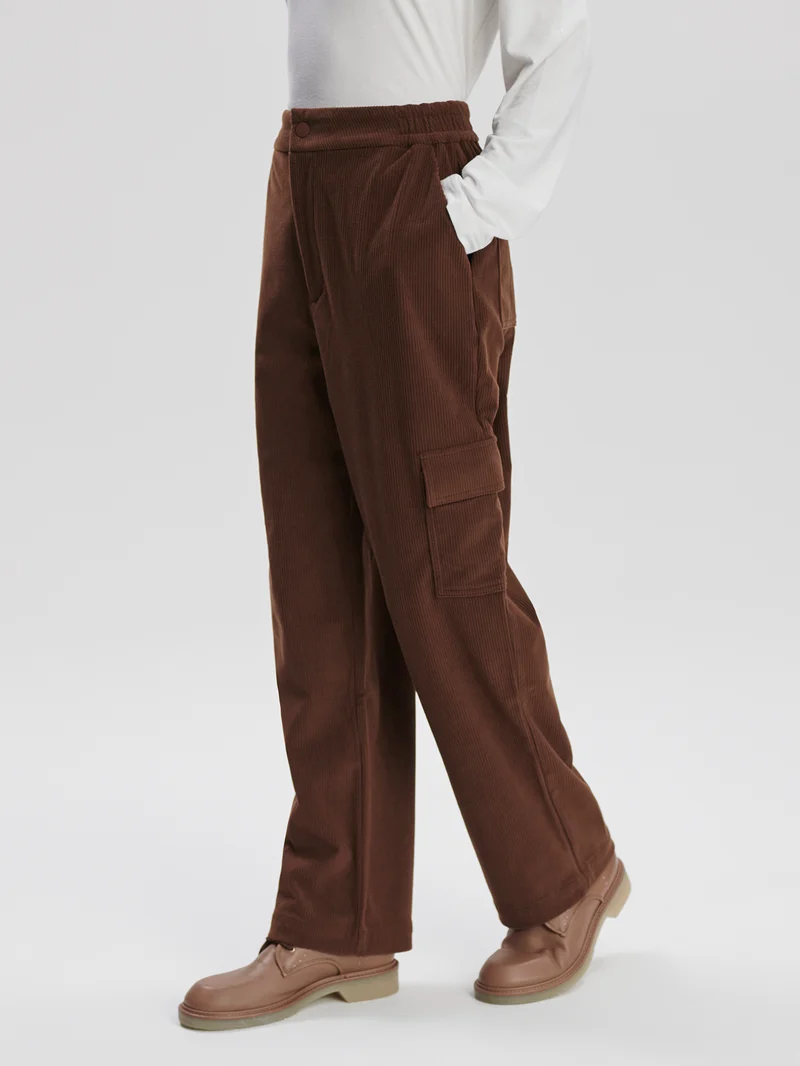 Plush Cord Straight Cargo Trouser Regular