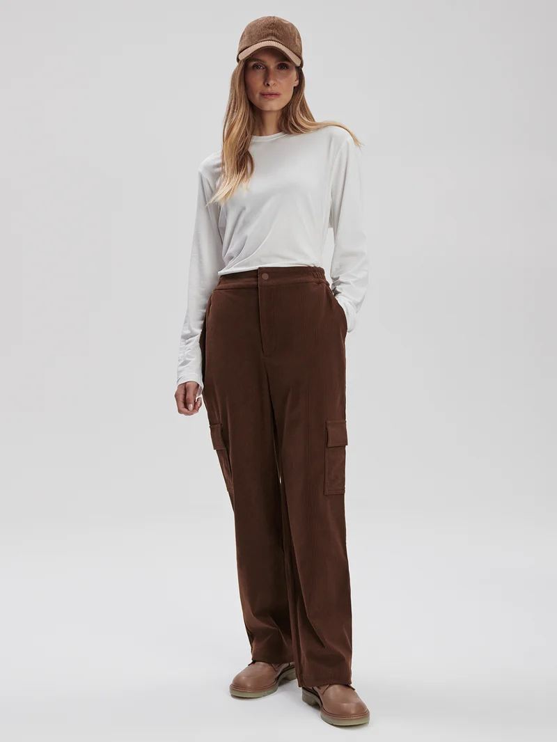 Plush Cord Straight Cargo Trouser Regular