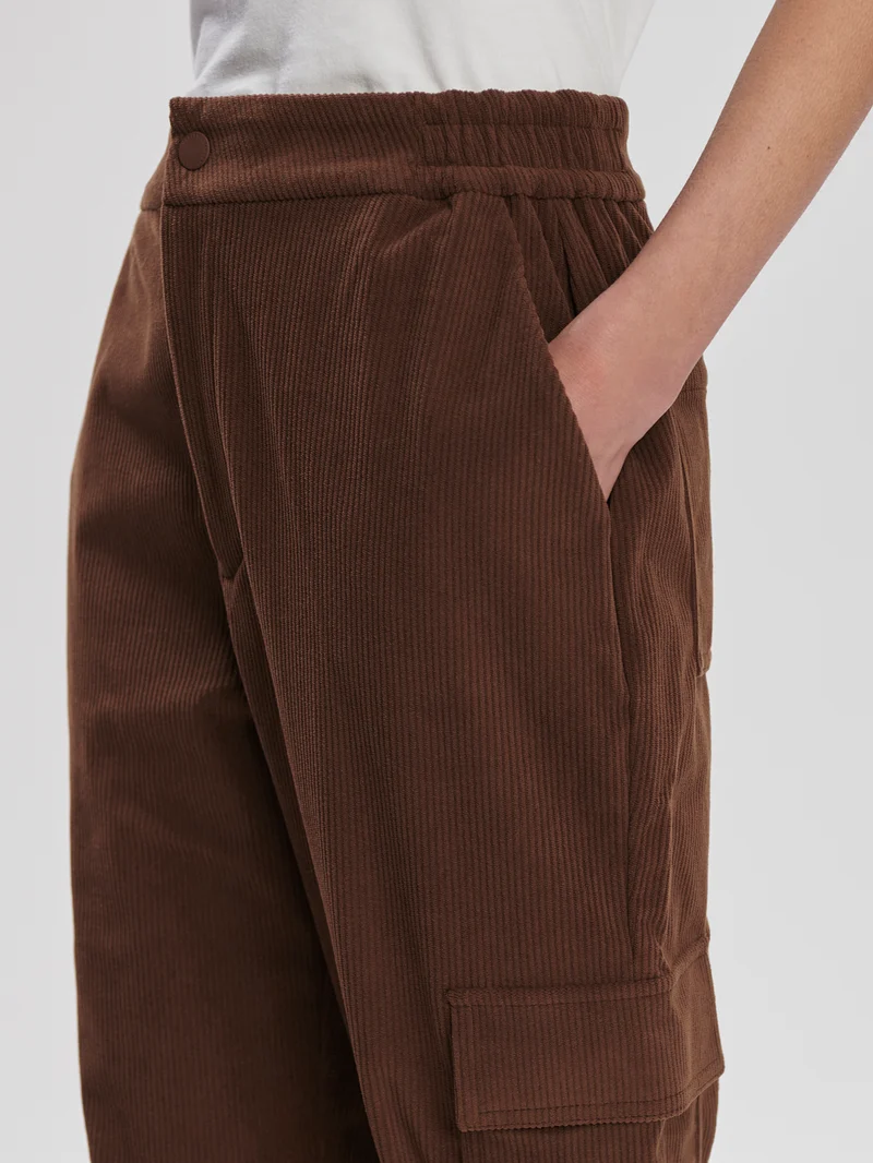Plush Cord Straight Cargo Trouser Regular