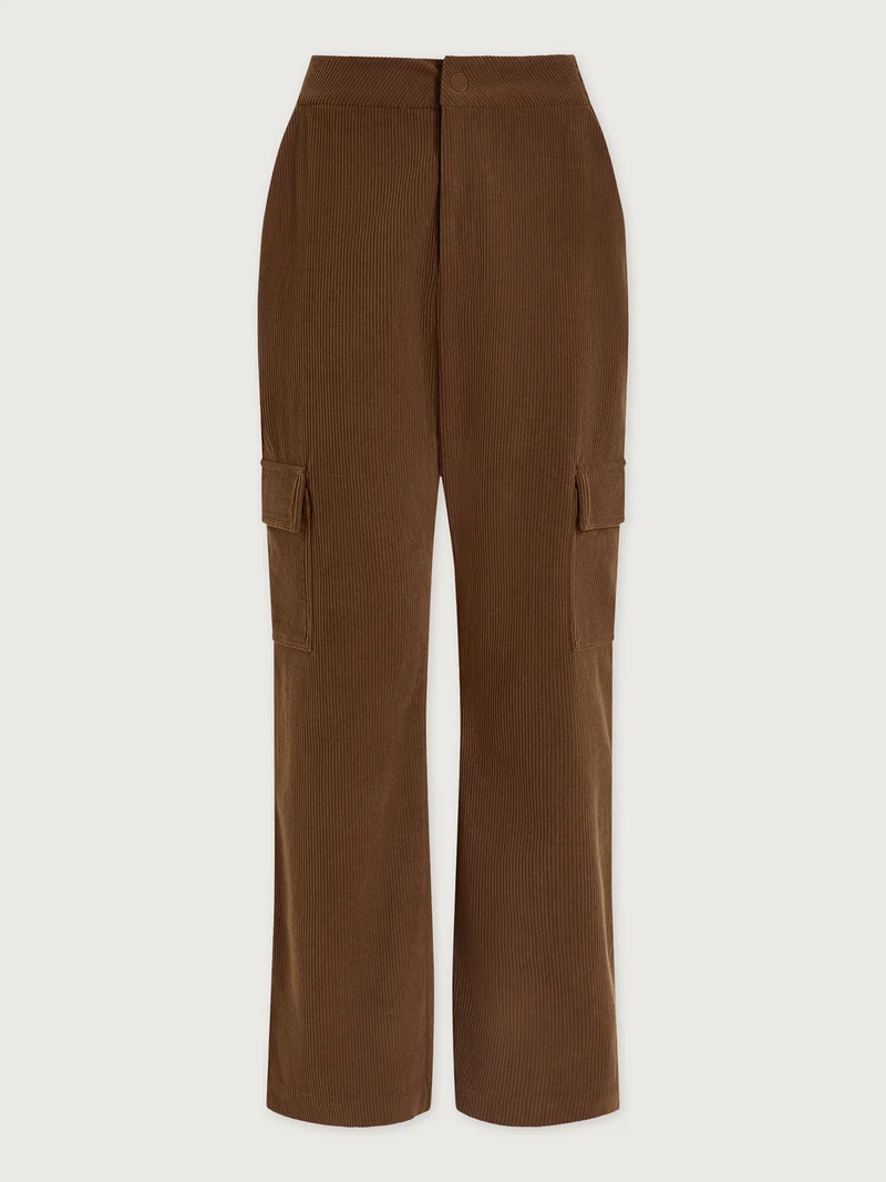 Plush Cord Straight Cargo Trouser Regular