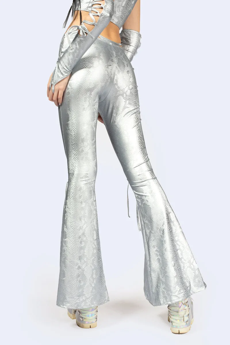 Hard To Get Lace Up One Shoulder Top and Pants Set