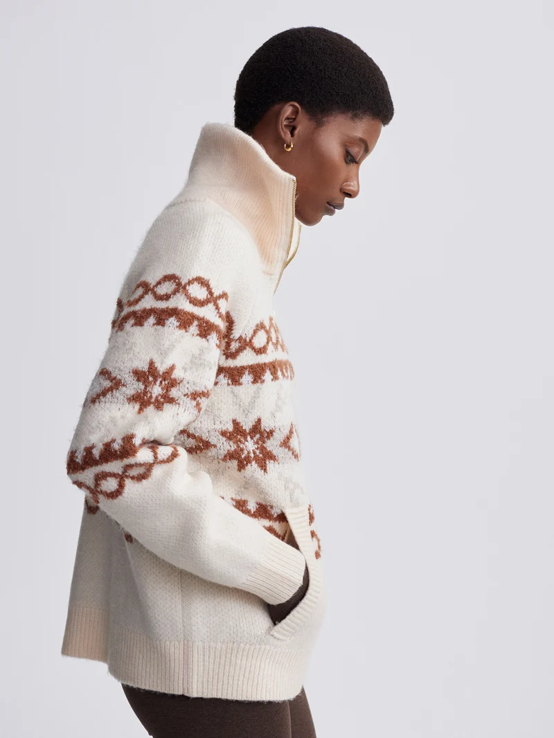 Cai Fairisle Half Zip