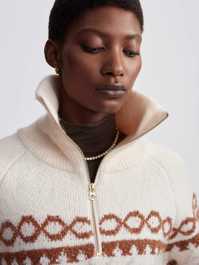 Cai Fairisle Half Zip