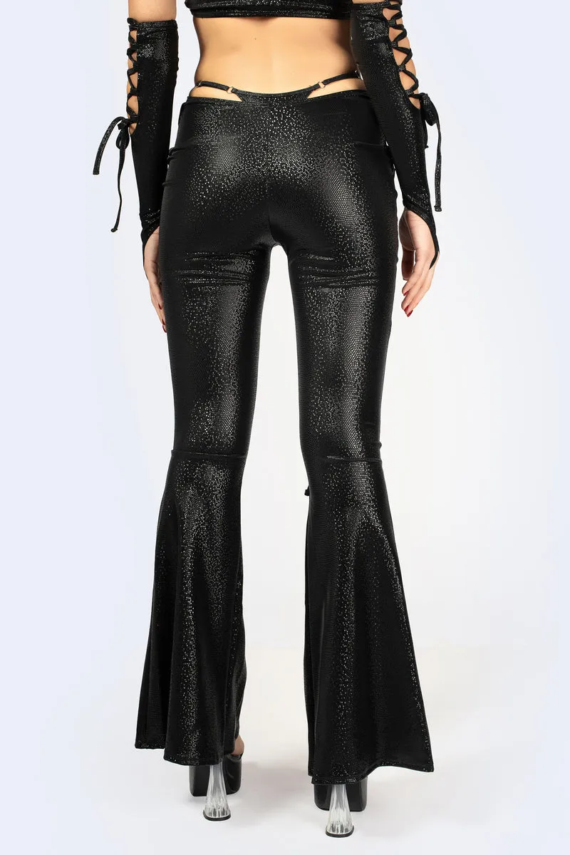 Bite Back Lace Up One Shoulder Top and Pants Set