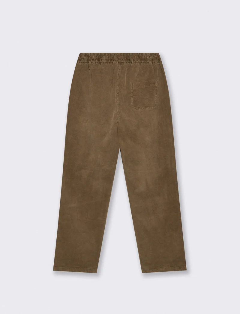 Pantaloni Jogger Velluto Waffle Baggy - Verde kaki