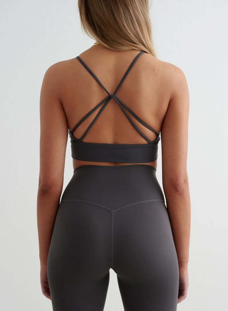 Shadow Grey Sense Strap Bra