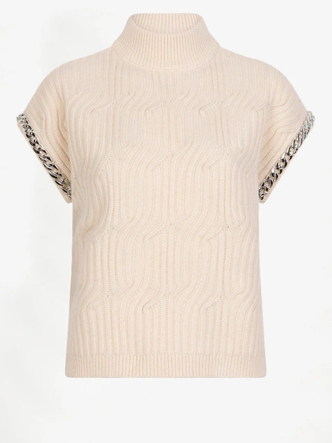 Meloe sleeveless chain sweater