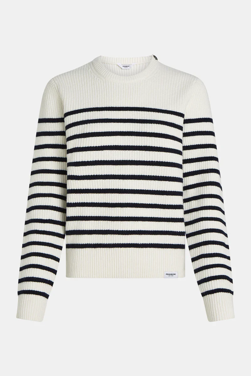 W25B351 Jumper stripe - Ecru navy