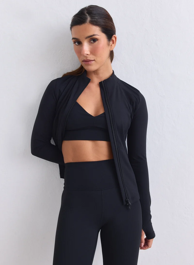 Black Sense Zip Jacket