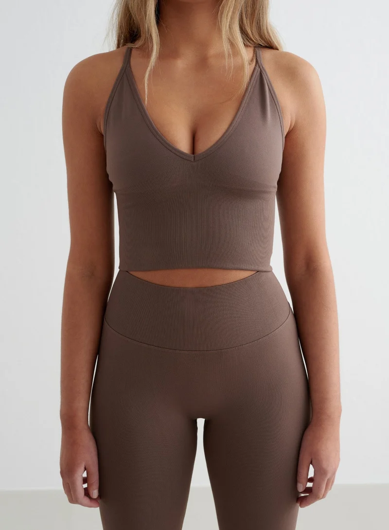 Macchiato Shape Seamless Cross Back Bralette