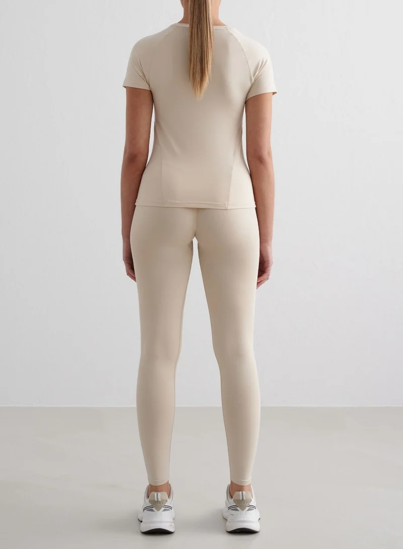 Café Au Lait Soft Basic Short Sleeve