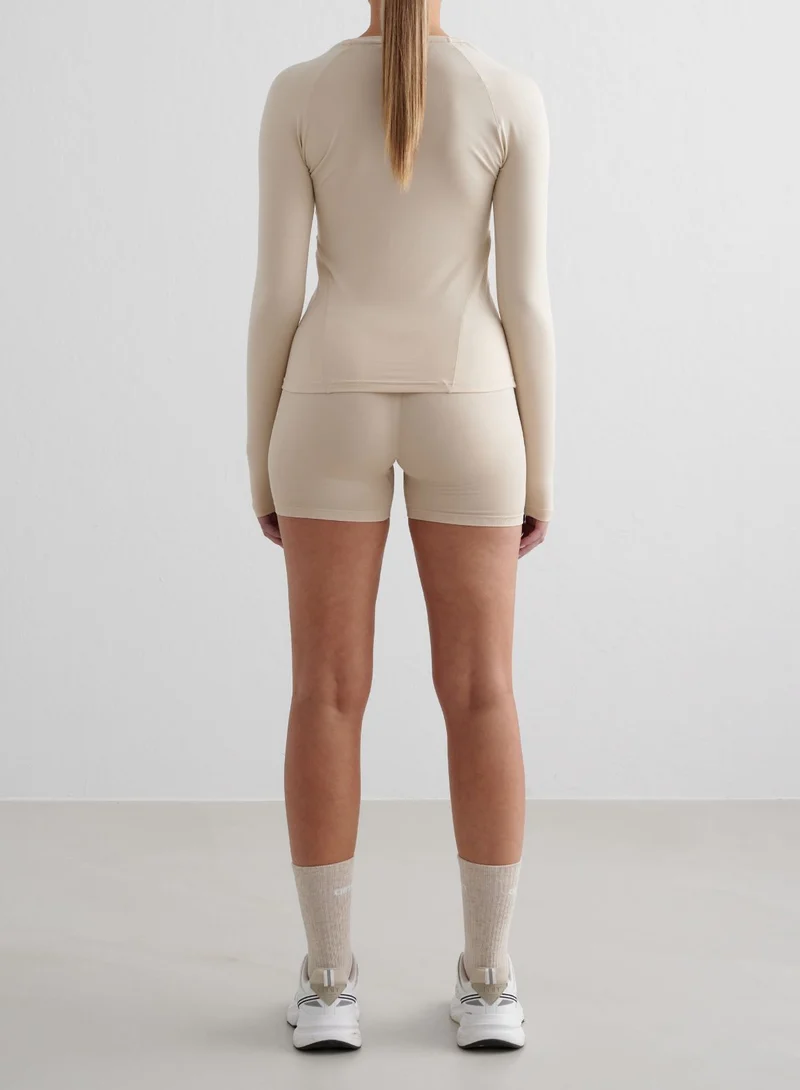 Café Au Lait Soft Basic Long Sleeve