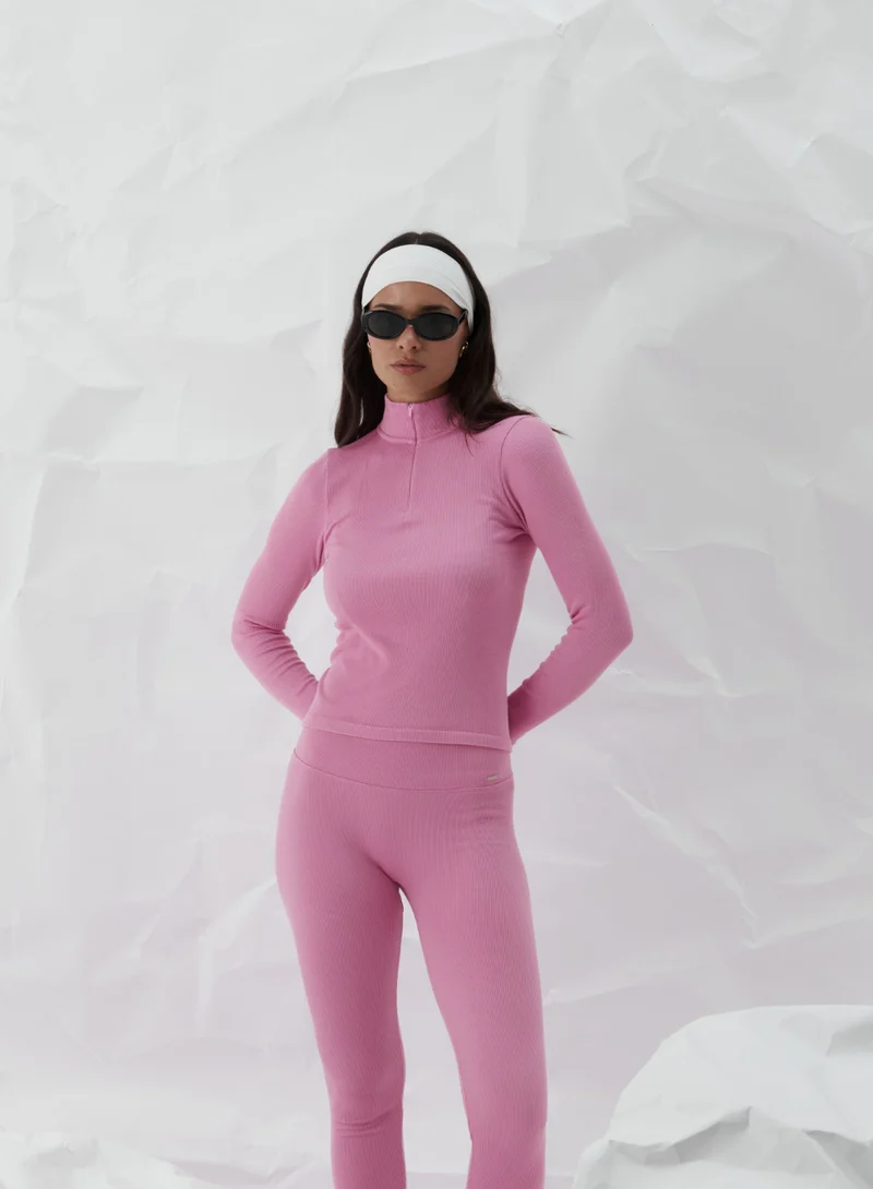 Peony Pink Ribbed Wool Set