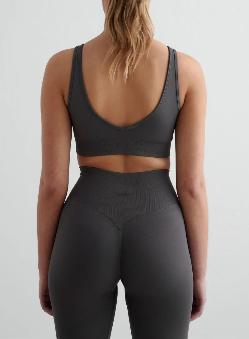 Shadow Grey Shape Seamless Deep Cut Bra
