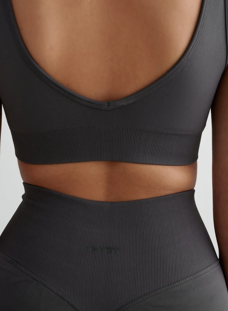 Shadow Grey Shape Seamless Deep Cut Bra