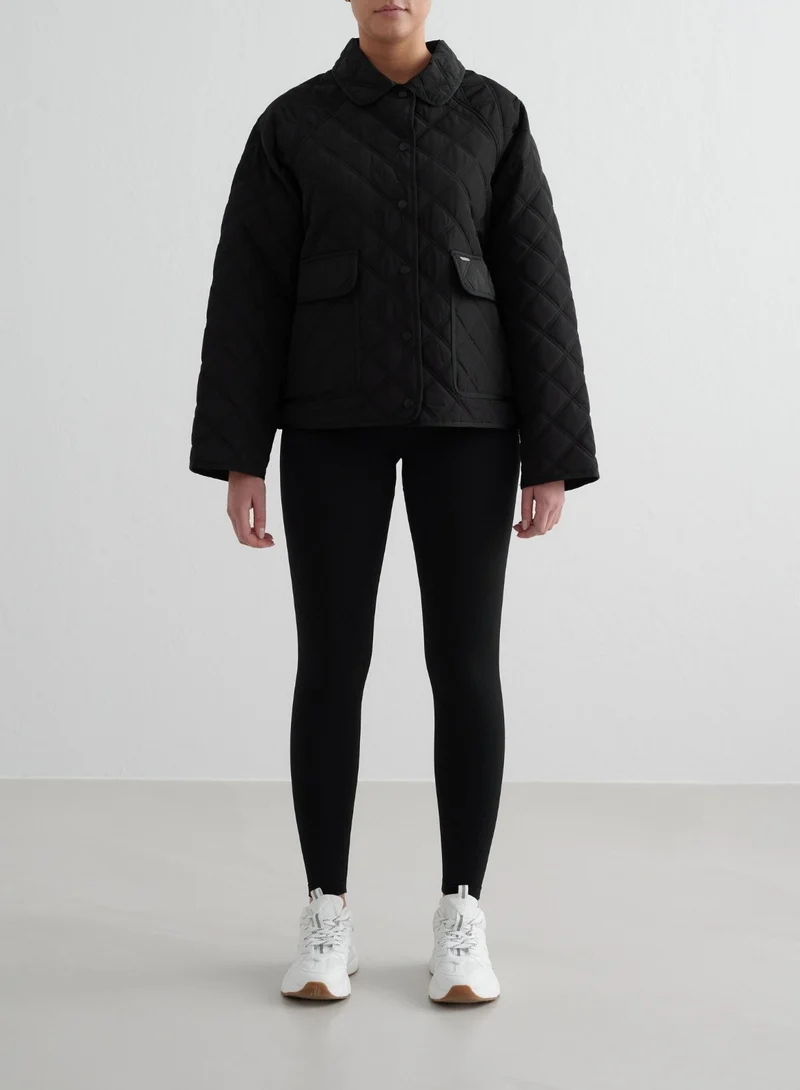 Black Quilted Femme Jacket