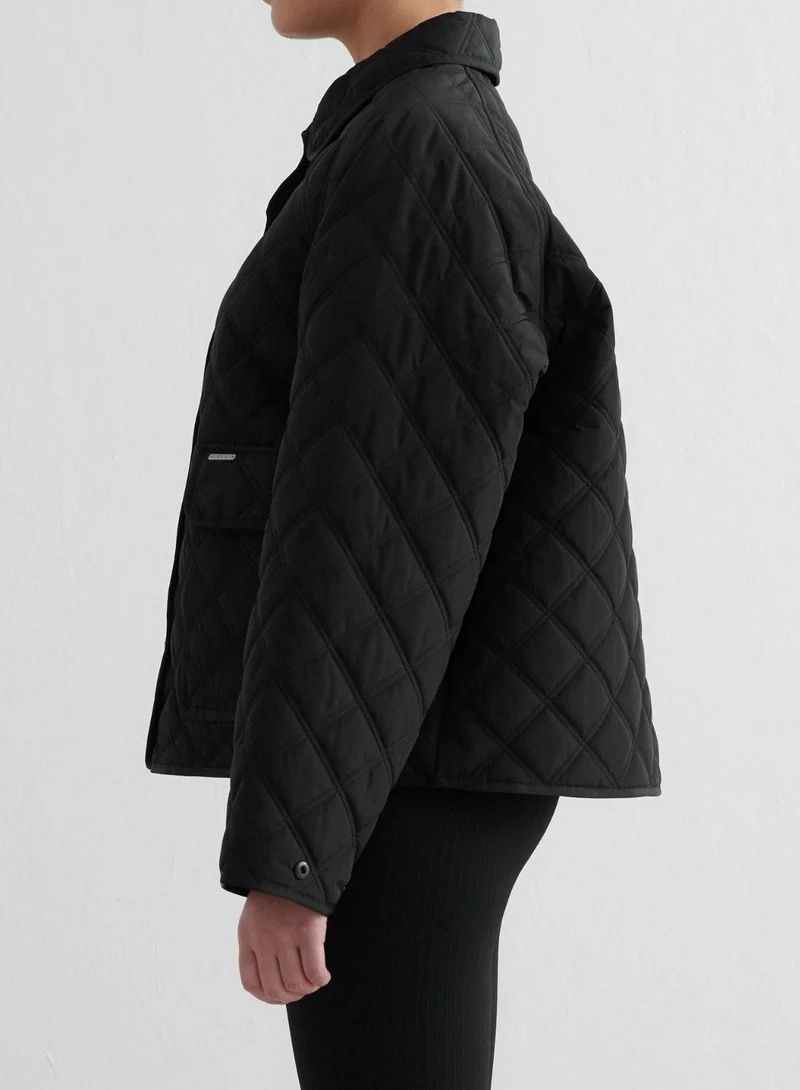 Black Quilted Femme Jacket