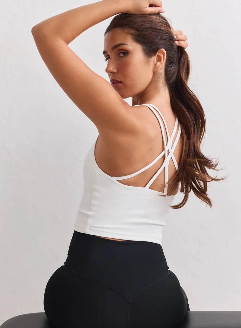 White Sculpting Strappy Bralette