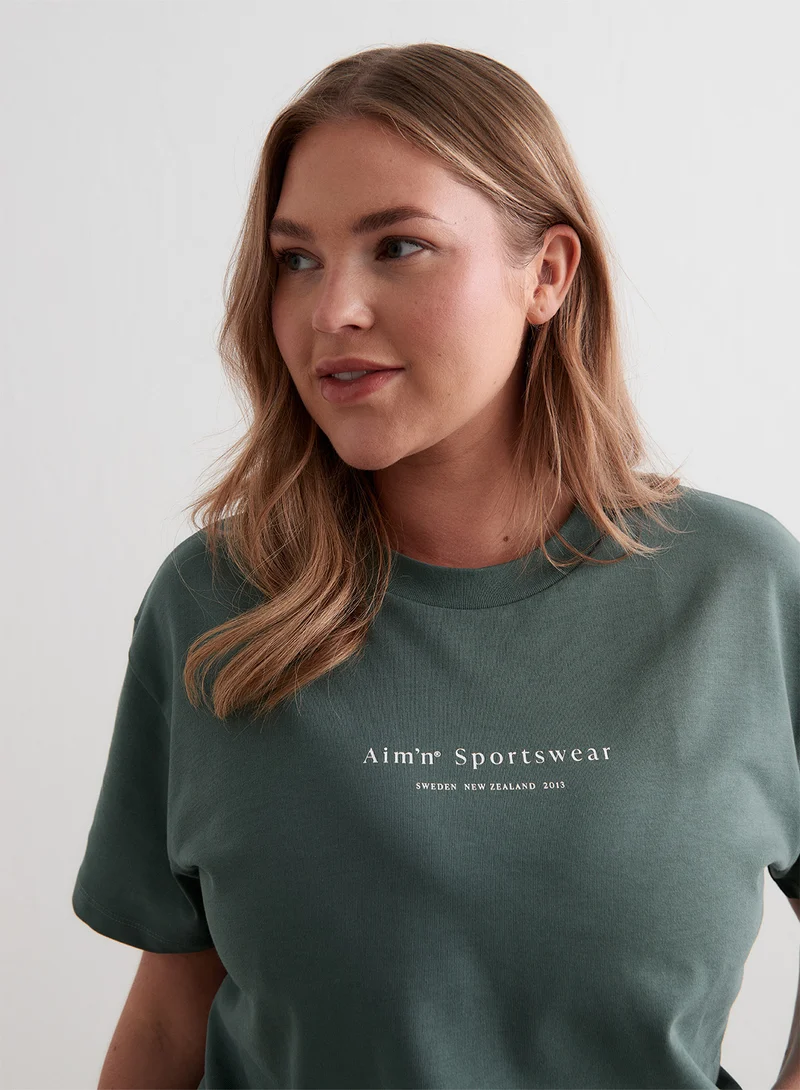 Sage Serif Boxy T-shirt