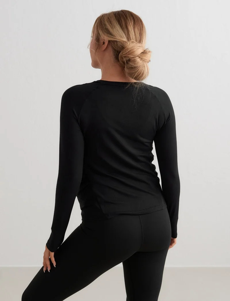 Black Soft Basic Maternity Long Sleeve