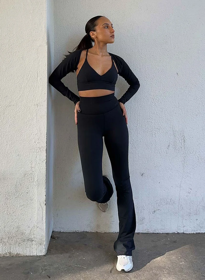 Black Sense Flare Tights