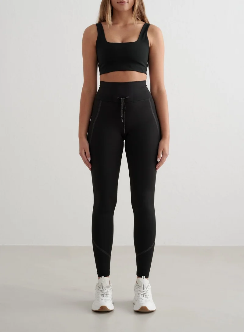 Black Reflective Warming Tights