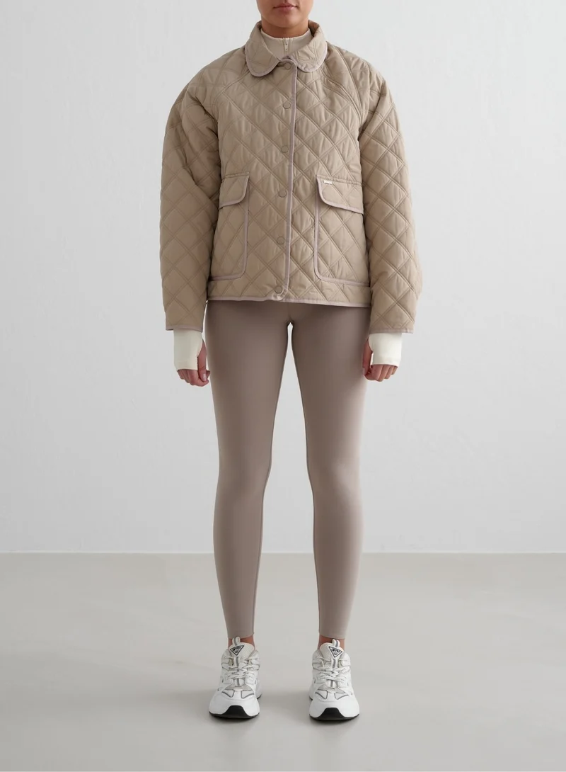 Beige Quilted Femme Jacket