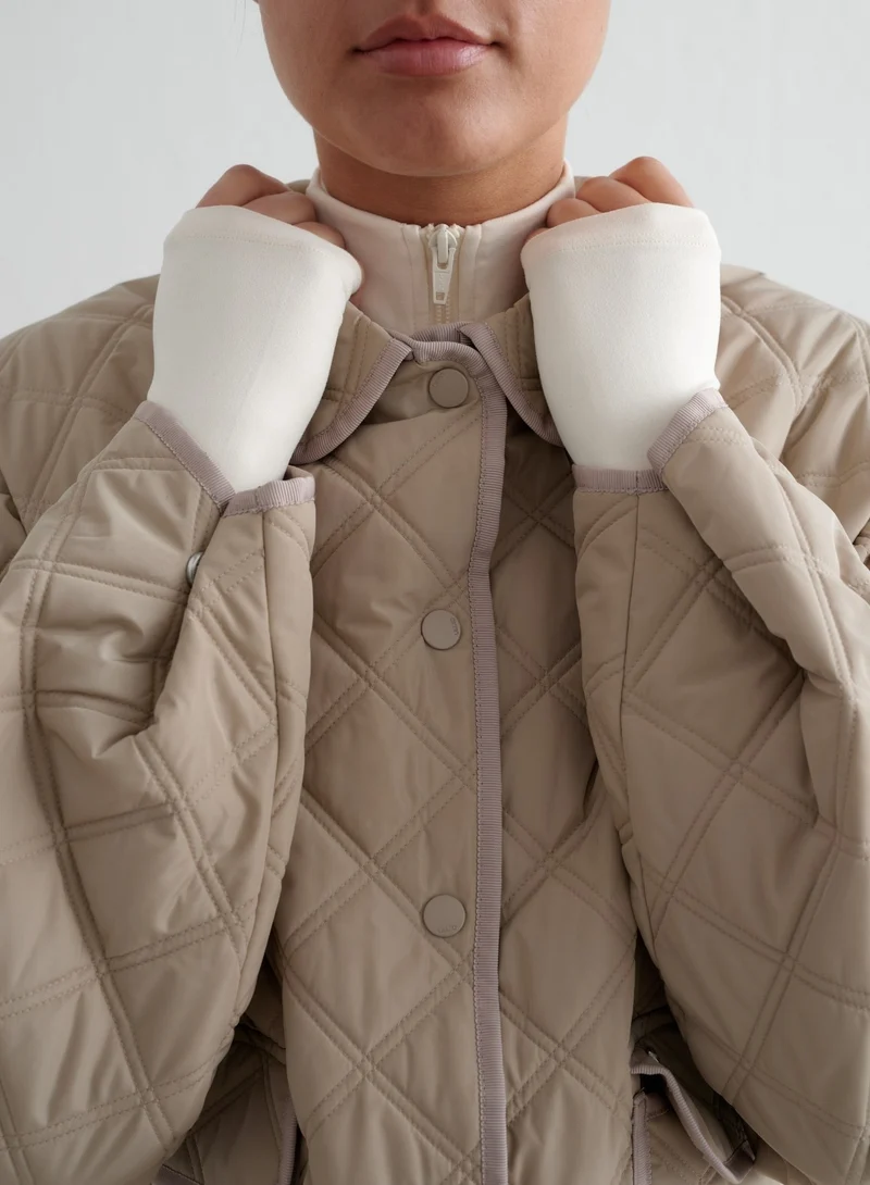 Beige Quilted Femme Jacket